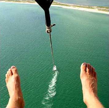 Parasailing above Martha's Vineyard