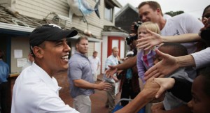 President Obama greets well wishers on Martha's Vineyard