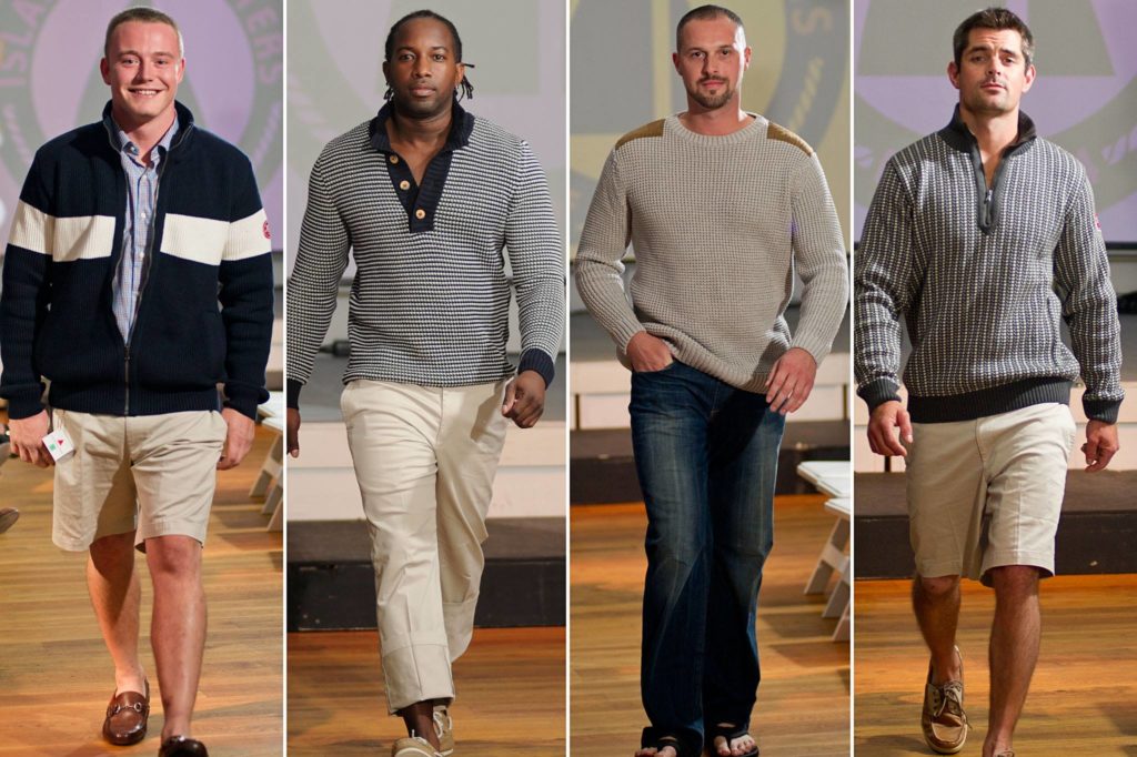 Men's fashion at the FEARLESS fashion show on Martha's Vineyard